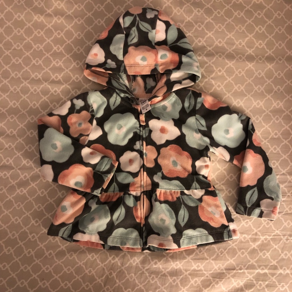 Carter’s Floral Fleece Infant Baby Toddler Jacket 24 months / 2T Like New!